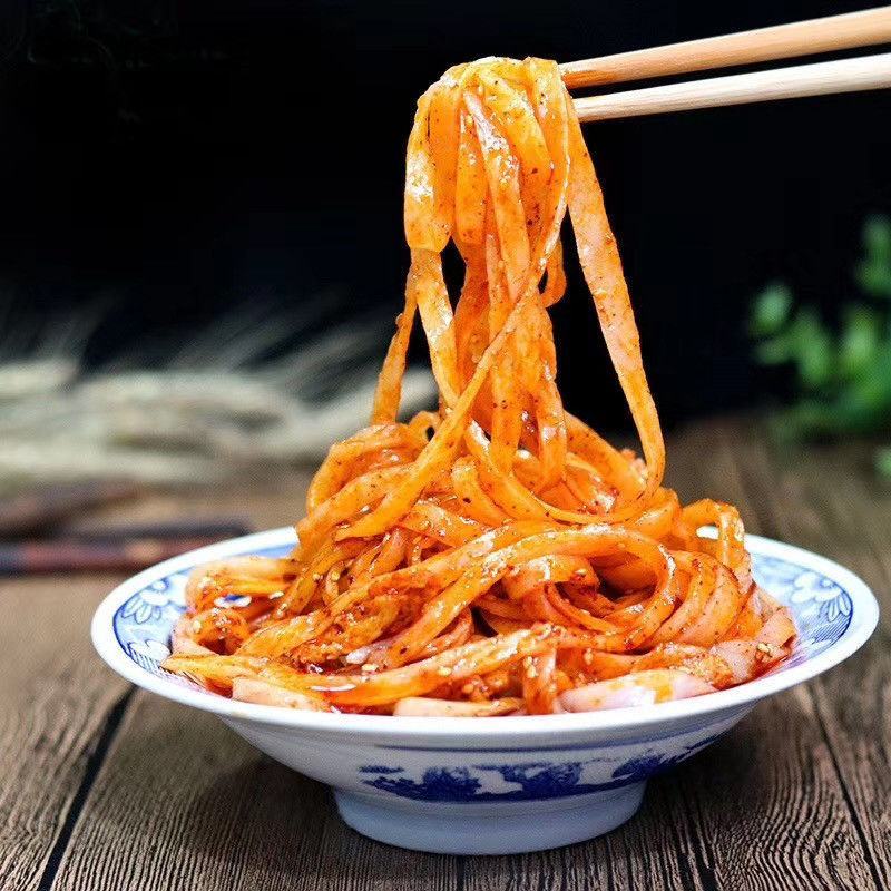 陕西特产宝鸡岐山擀面皮凉皮速食西安名小吃面筋真空包装包邮