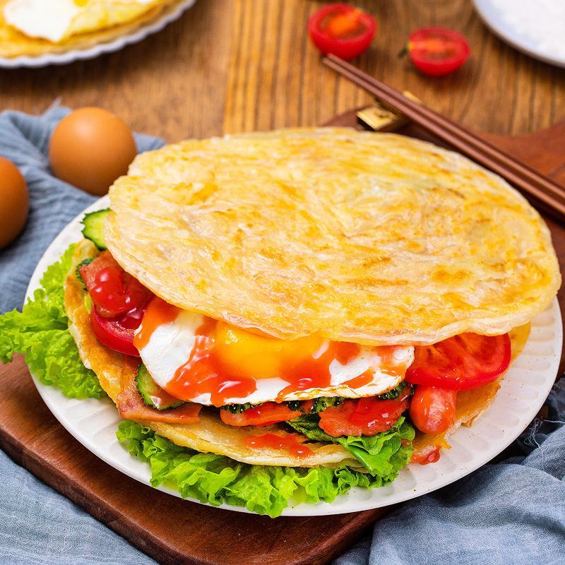 手抓饼原味千层饼大份量商用摆摊10/50片量贩装半成品饼