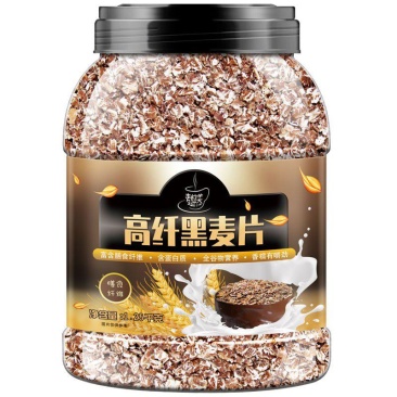高纤低脂黑麦片早餐冲饮即食原味燕麦片无糖精无脱脂健身代餐