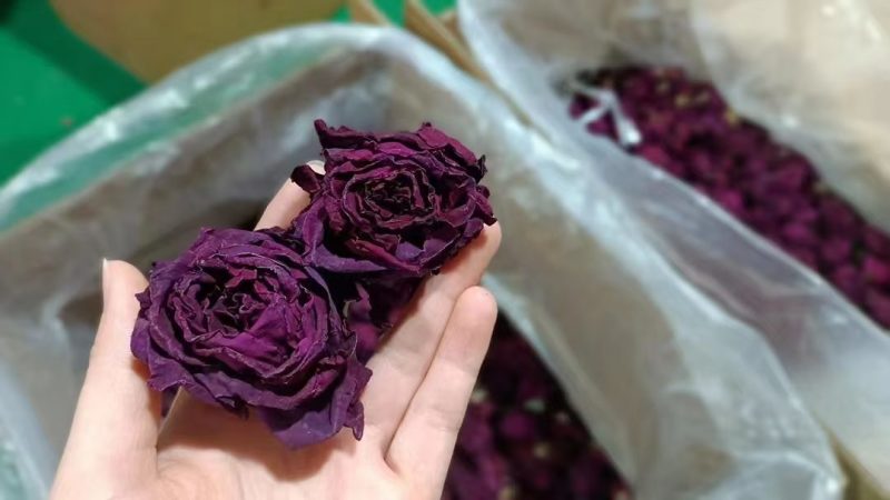 云南烤干墨红玫瑰花茶