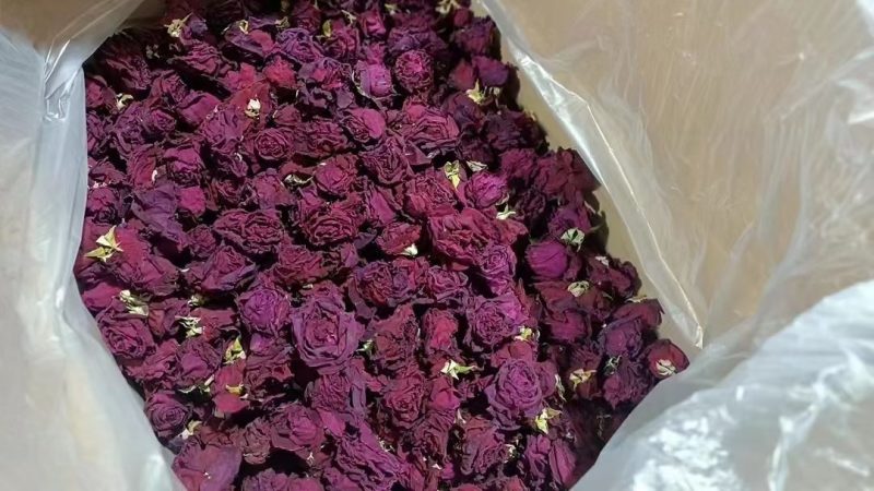 云南烤干墨红玫瑰花茶