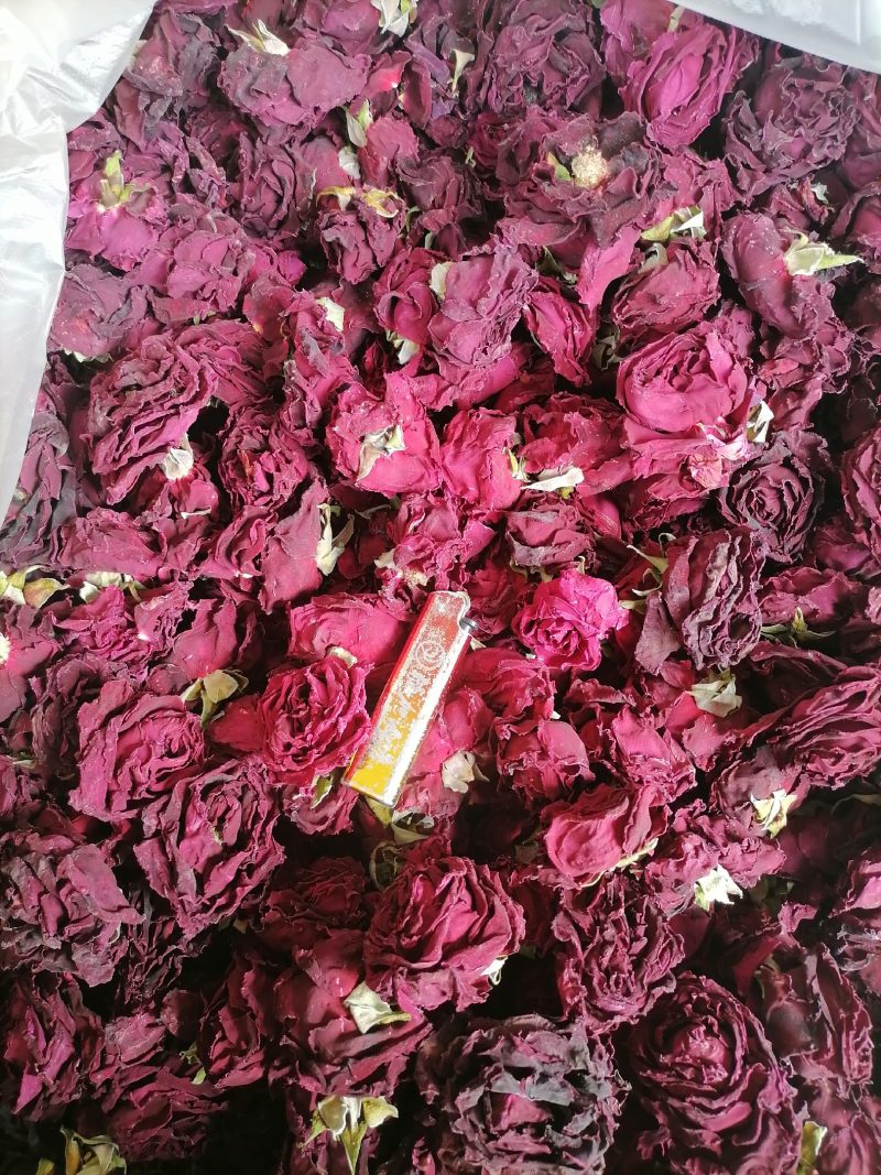 云南烤干墨红玫瑰花茶