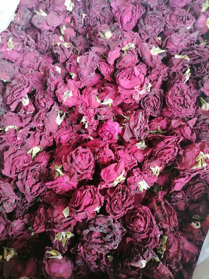 云南烤干墨红玫瑰花茶