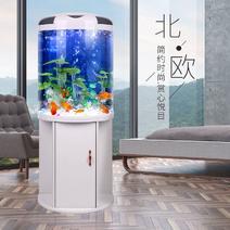 闽江半圆鱼缸水族箱客厅圆柱小型家用立式自循环生态玻璃创意