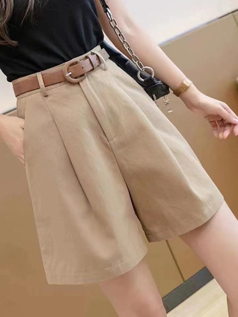 牛仔新款2022女夏短裤高腰休闲显瘦百搭韩版A字阔腿热裤