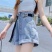 牛仔新款2022女夏短裤高腰休闲显瘦百搭韩版A字阔腿热裤