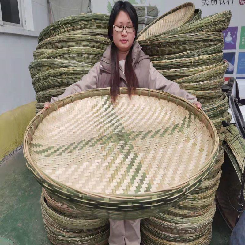 贵州纯手工编圆簸箕竹编簸箕竹子簸箕大簸箕竹编簸箕竹子加固