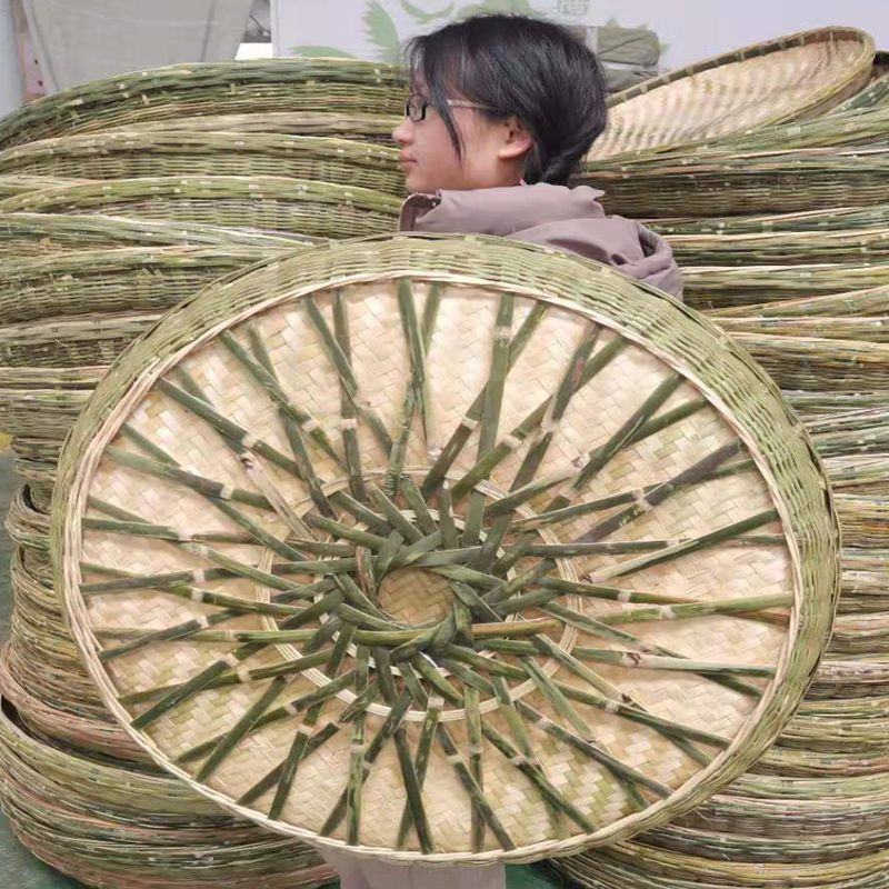贵州纯手工编圆簸箕竹编簸箕竹子簸箕大簸箕竹编簸箕竹子加固