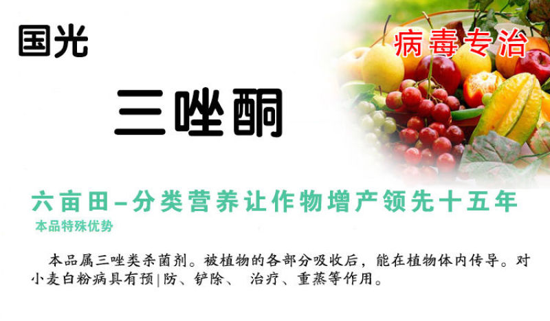 国光15%三唑酮杀菌剂小麦玉米白粉病粉锈宁锈病黑穗病云纹