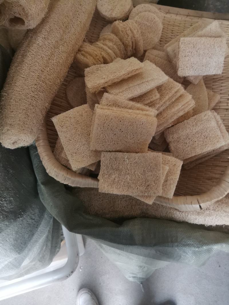 洗碗片百洁布丝瓜络片丝瓜瓢段搓澡布茶杯垫壶承加工厂家