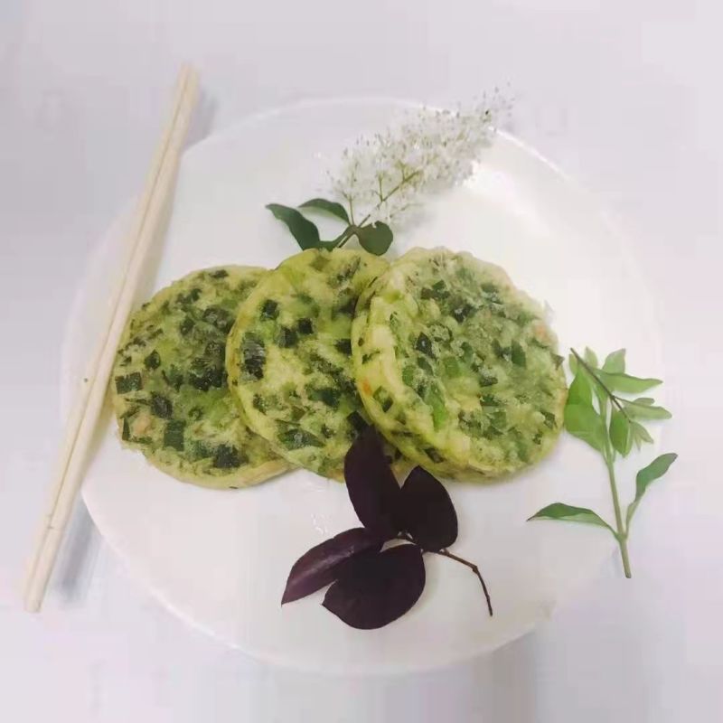 早餐韭菜煎饼卷菜盒子素馅韭菜鸡蛋饼油炸半成品餐饮商用面食