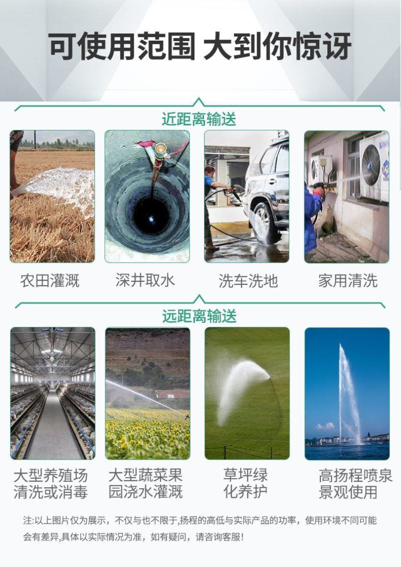 QD多级高扬程潜水泵220V农用灌溉1寸家用水井泵农田抽