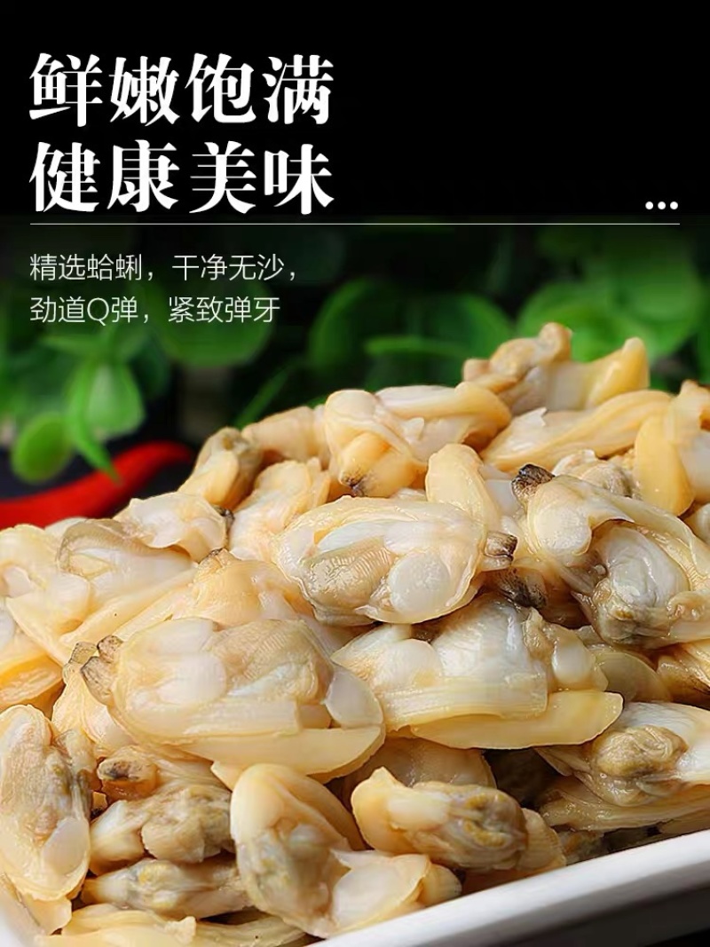 花甲肉蛤蜊肉花蛤肉单冻无沙无冰大规格海鲜批发