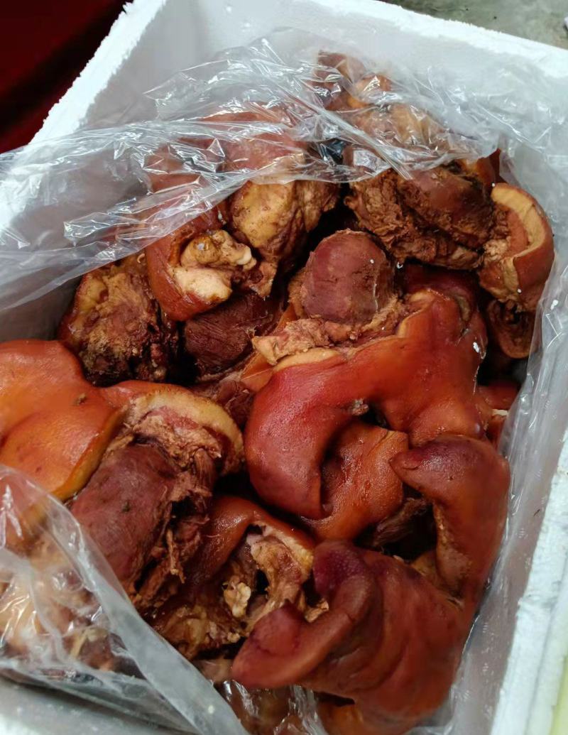全熟卤猪头肉无骨，香味十足味道好，开店摆摊好货源