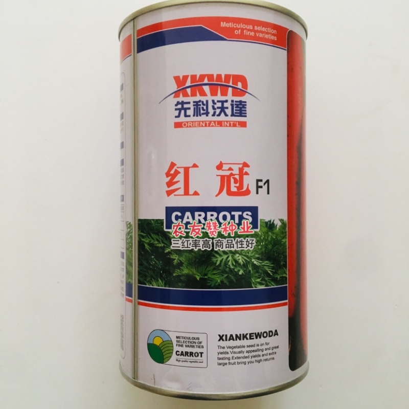 红冠F1国外新引进三红胡萝卜种子耐暑性强皮肉芯呈桔红色