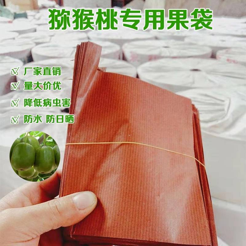 猕猴桃套袋红心黄心通用水果奇异果袋防水防虫防鸟带铁丝单层