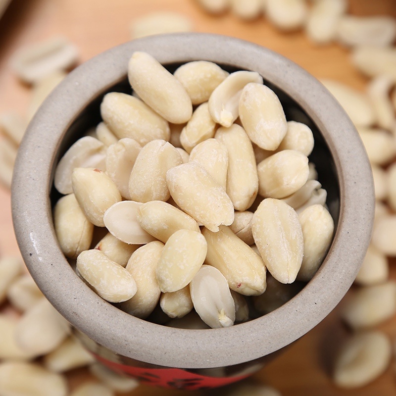 脱皮花生米乳白花生食品加工去皮花生货源袋装50斤