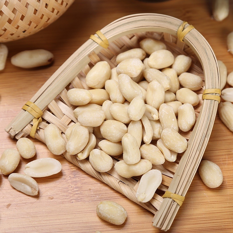 脱皮花生米乳白花生食品加工去皮花生货源袋装50斤