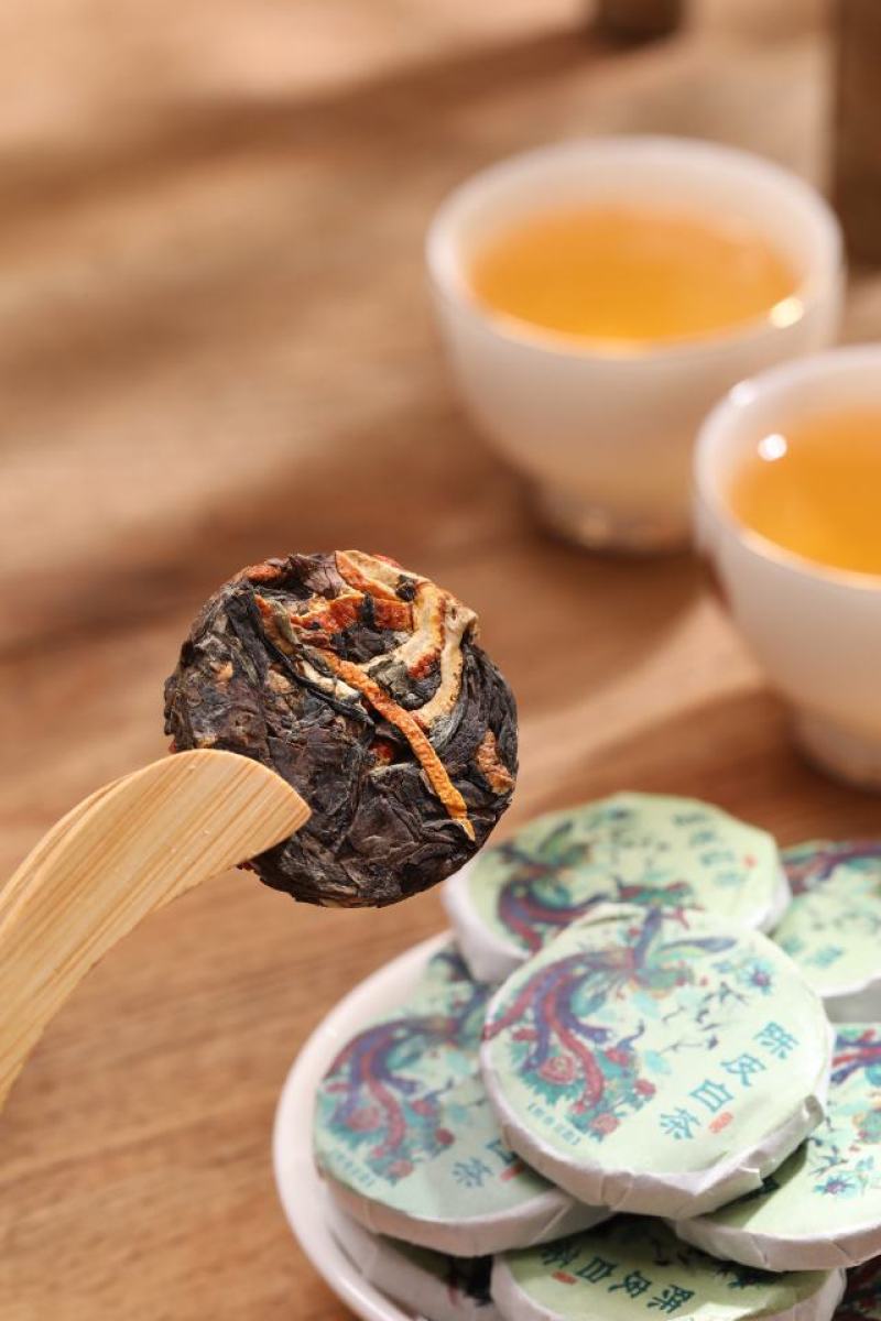 【大量批发】陈皮白茶正宗福鼎白茶茶叶寿眉陈皮老白茶小饼