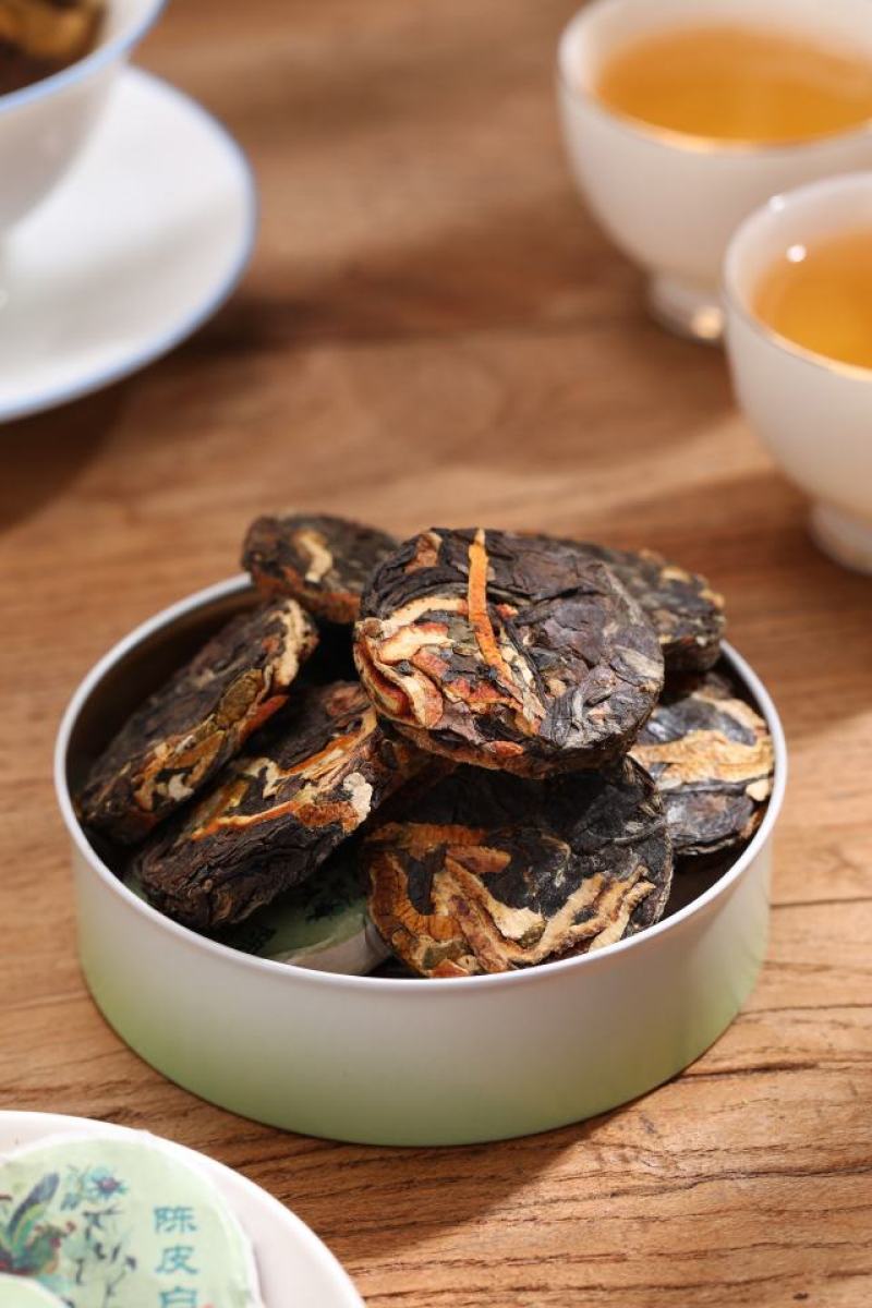 【大量批发】陈皮白茶正宗福鼎白茶茶叶寿眉陈皮老白茶小饼