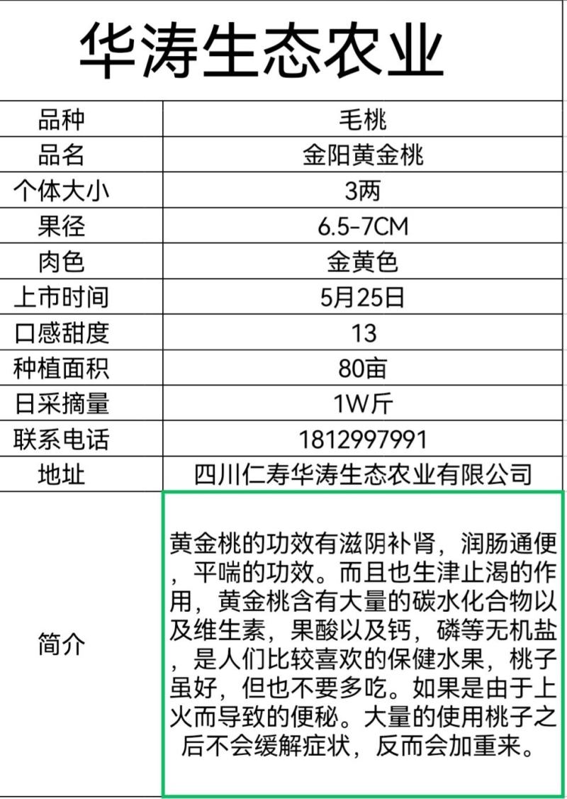 金阳黄金桃
