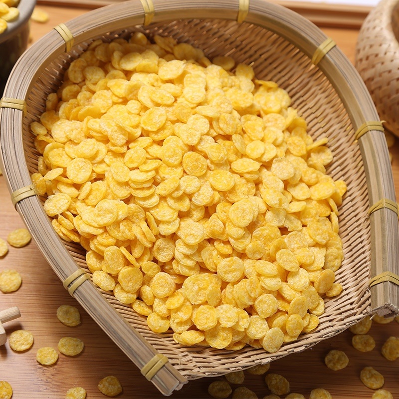 玉米片膨化食品加工原料黄玉米片现货供应袋装14斤