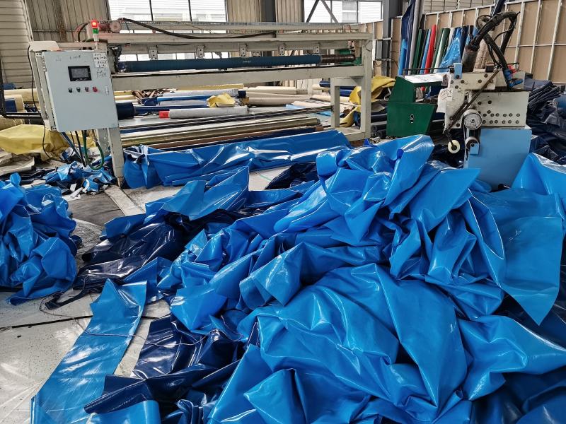 水产养殖帆布池PVC防水刀刮布水池养鱼池对虾养殖桶