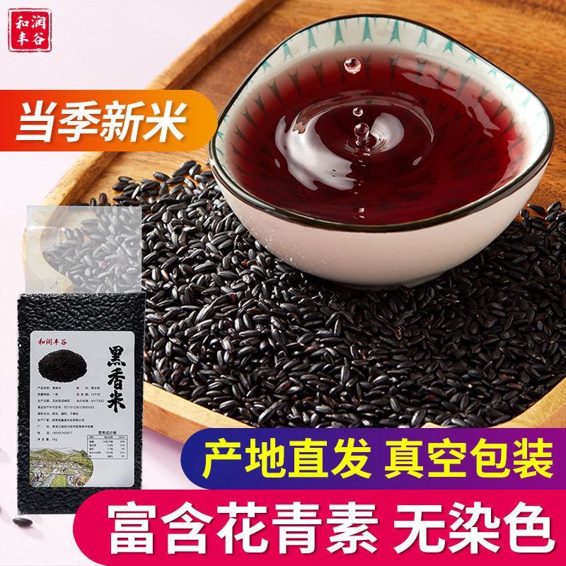 东北黑米新米5/10斤批发袋装精选无染色黑糙米黑米饭