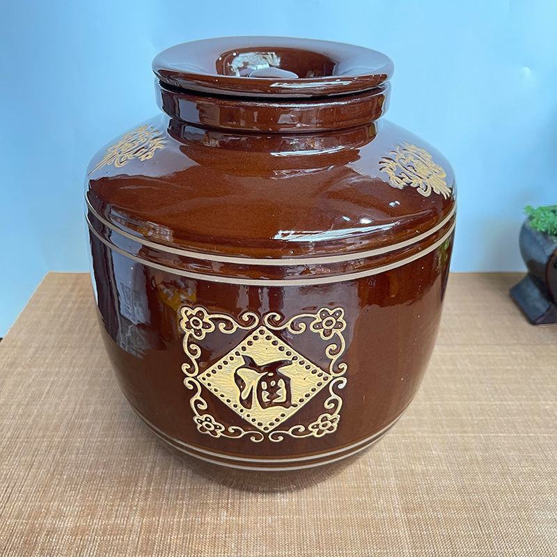 酒坛子陶瓷土陶酒缸家用密封加厚酒罐发酵存酒窖藏酒瓶大酒缸