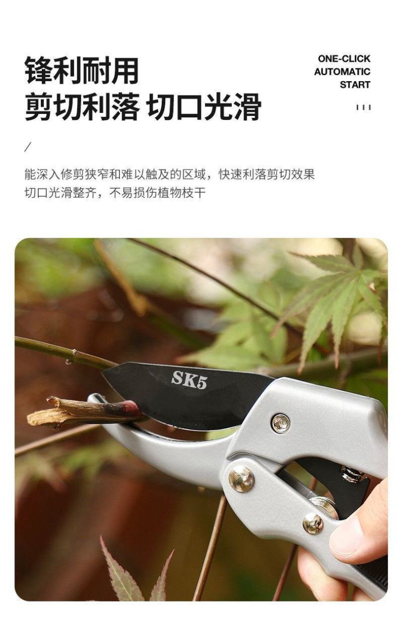 德国进口钢粗枝剪滑轮省力修枝剪刀园艺修花木果树嫁接园林剪