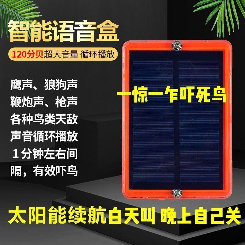 太阳能语音吓鸟超声波驱鸟器果园农田太阳能反光赶鸟器阳台老