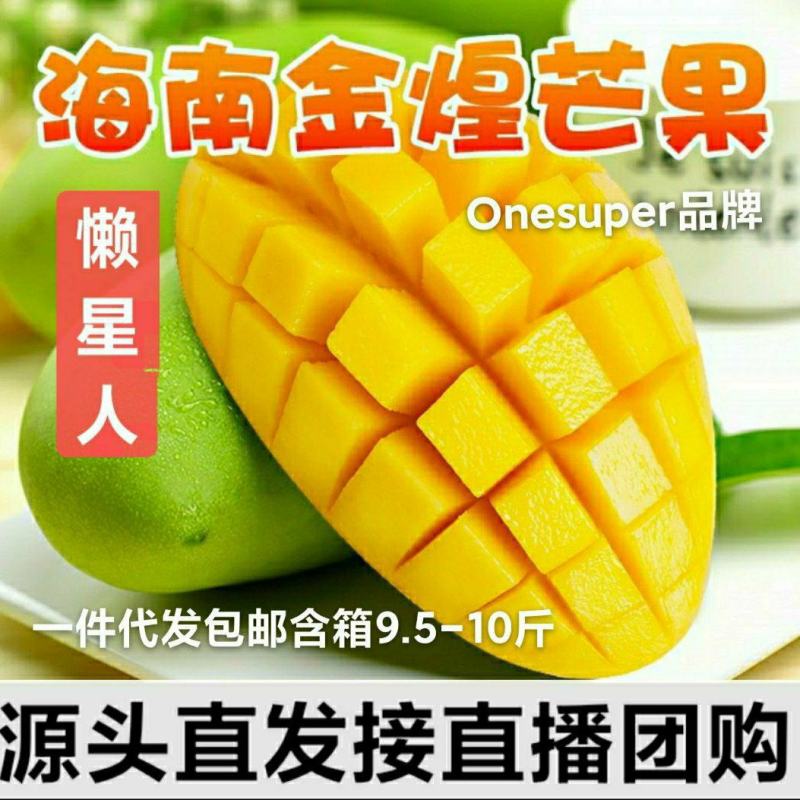 海南金煌芒果大客户专享一件代发接团购直播10斤包邮非贵妃