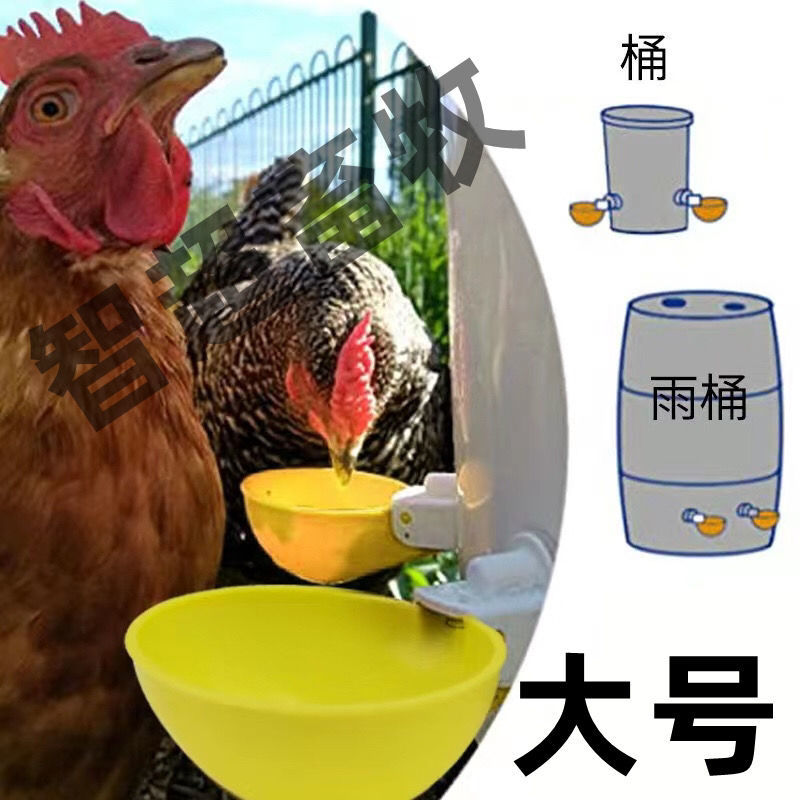 大号【送钻头】鸡鸭鹅用自动饮水器饮水碗鸽子鹌鹑家禽自动饮