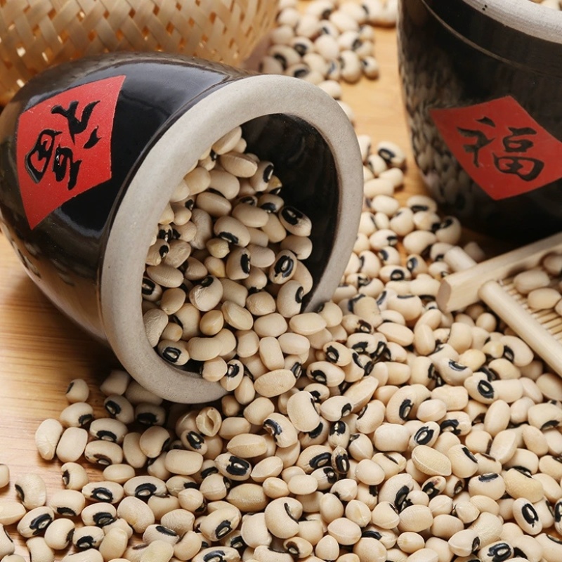 白豇豆黑嘴白豇豆食品加工熬粥现货五谷杂粮袋装50斤
