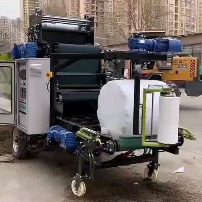 青储搅拌上料打捆包膜一体机