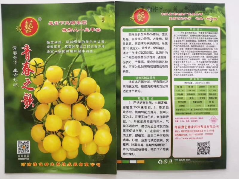 豫艺卷珠帘小番茄种子