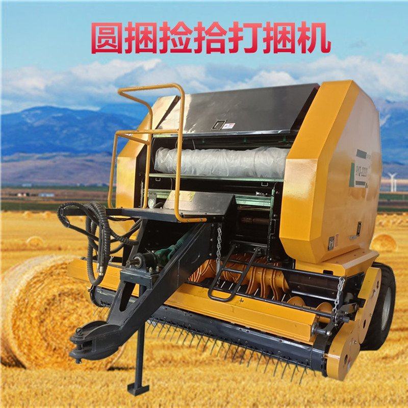 小型圆捆打捆机捡拾回收圆捆机圆捆秸秆捡拾打捆机