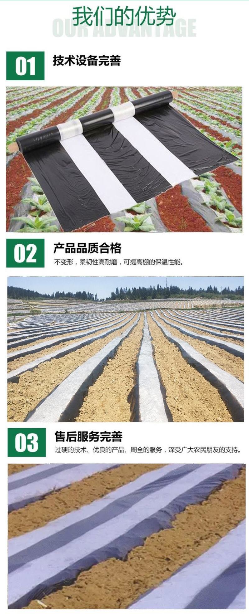 黑白相间地膜，支持定做，源头厂家，增产增收