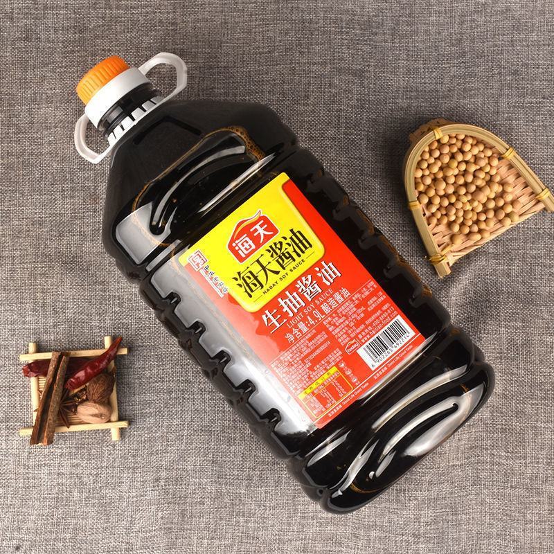 海天生抽酱油4.9L*1大桶装整箱批发价商用餐饮装炒菜提