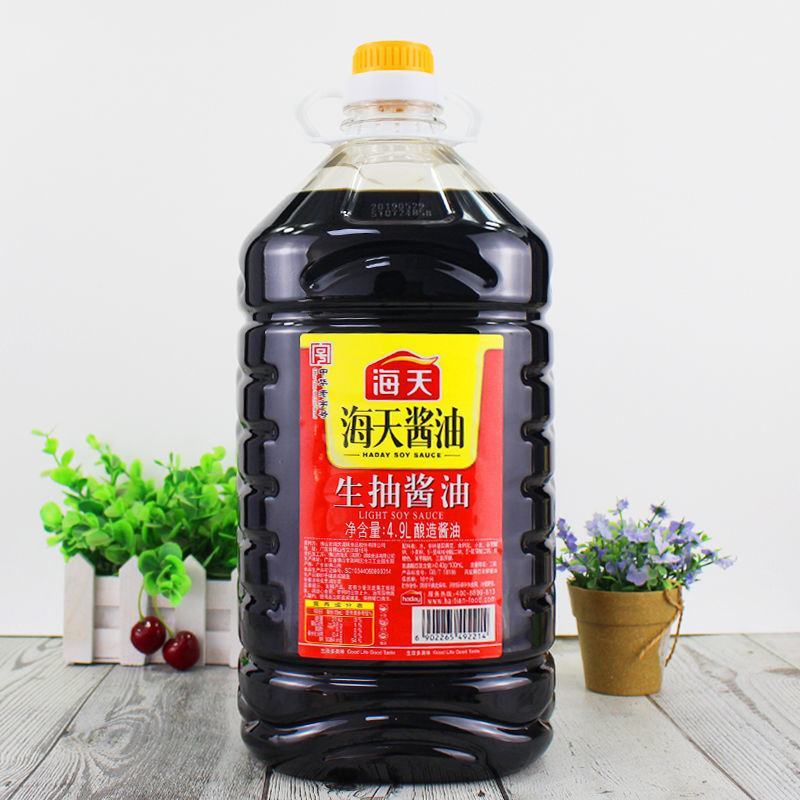 海天生抽酱油4.9L*1大桶装整箱批发价商用餐饮装炒菜提