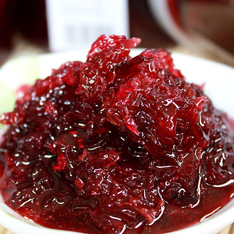 玫瑰酱400g瓶装云南蜂蜜高原花酿鲜花果酱冰粉粉配料