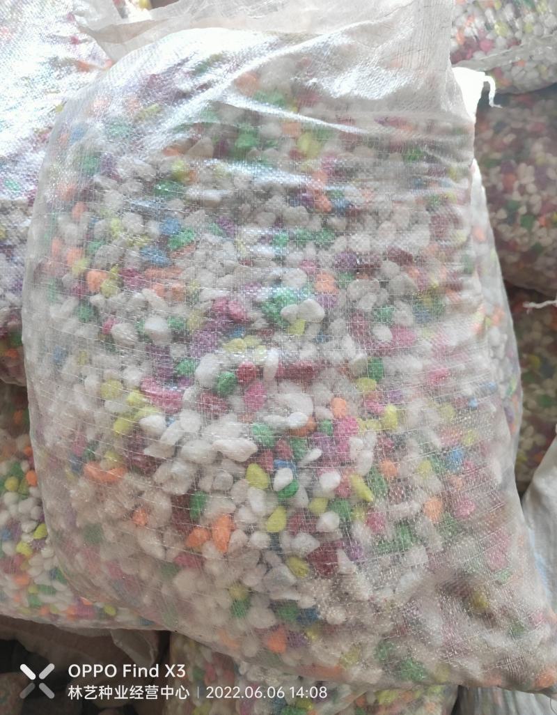 七彩石多肉铺面石园艺石子彩色石头花盆装饰小石子鱼缸底砂