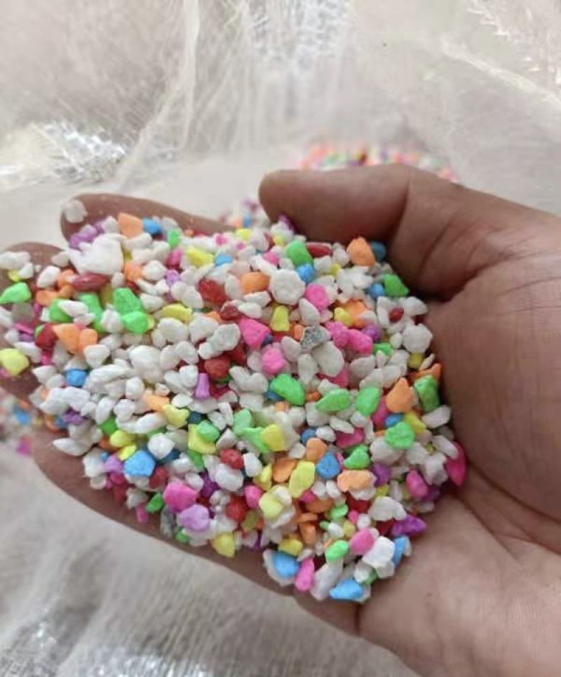 多肉铺面石花盆栽花卉装饰彩石子园艺彩色小石头鱼缸造景五彩
