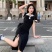 2022年夏季新款连衣裙女甜辣风褶皱设计感抽绳开叉显瘦气