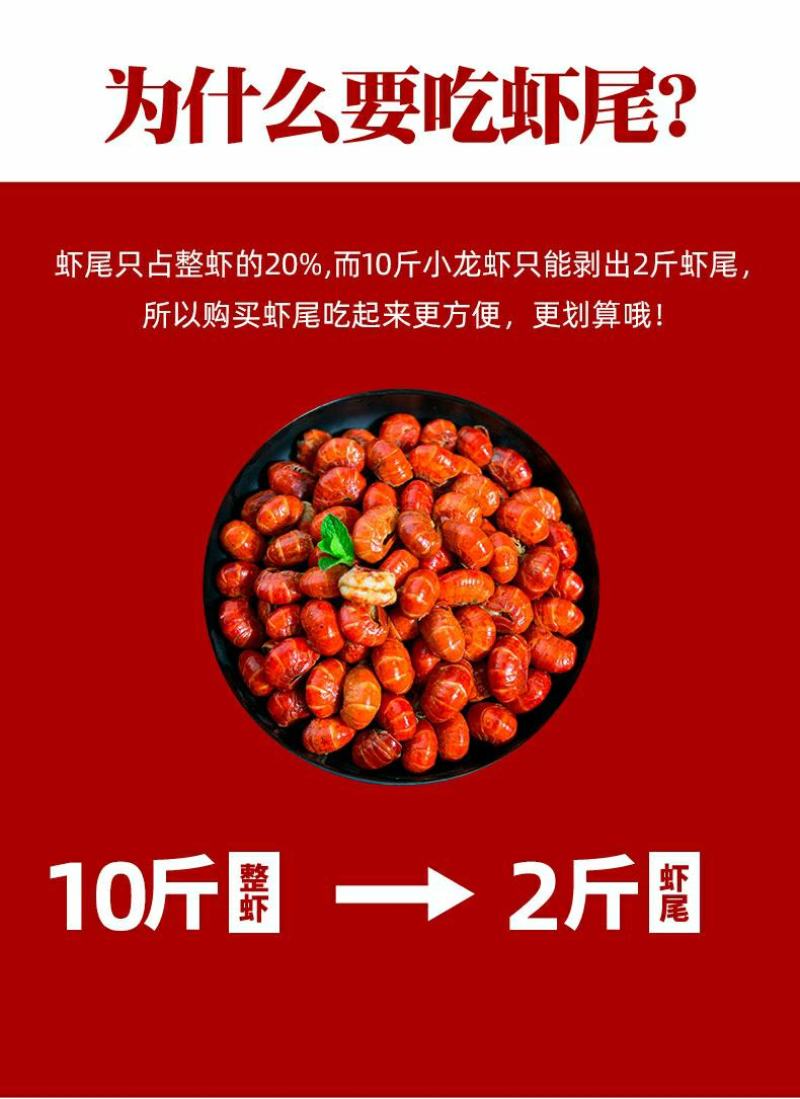 龙虾尾纯干冰冻小龙虾尾无冰衣A级特大号源头厂家直销