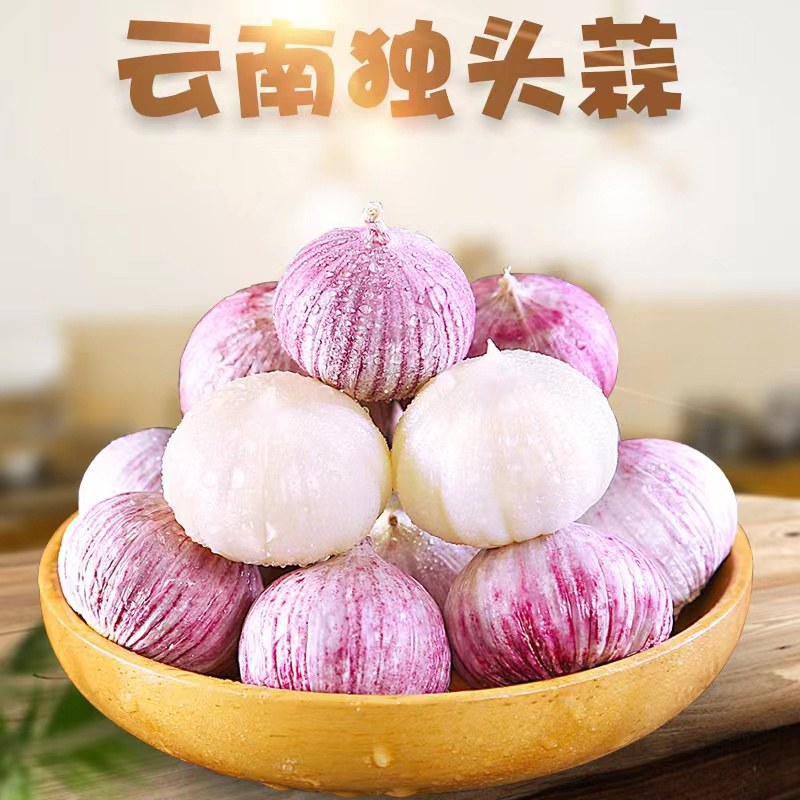 云南独头蒜代发5斤农家现挖新鲜蔬菜2021新独大鲜蒜