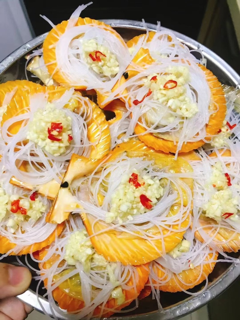 福建半壳扇贝餐饮烧烤粉丝蒜蓉黄金扇贝产地直发