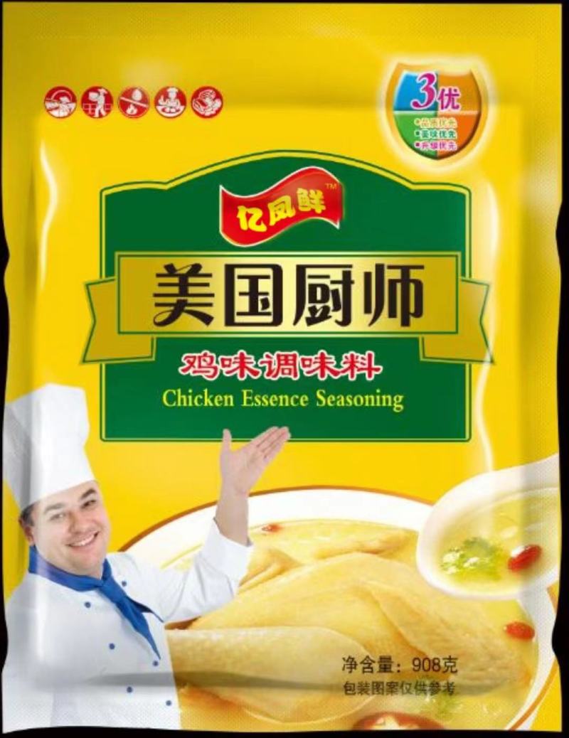 山东鸡精美国厨师A一件10袋餐饮食堂饭店社区团购电商