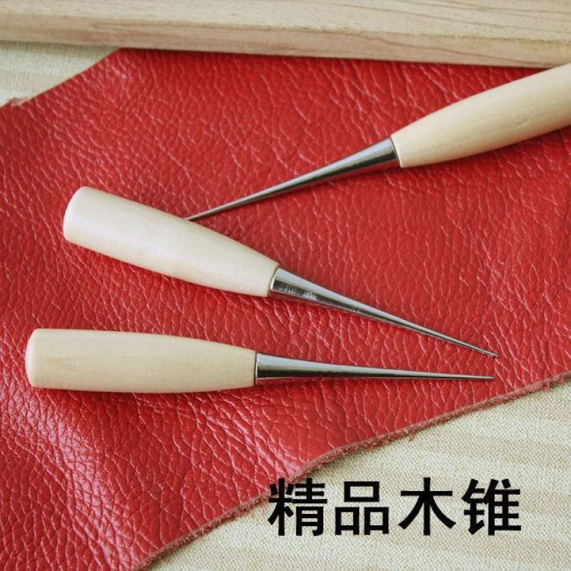 锥子打孔全钢粗柄实心实木大号柄千枚通锥子针皮革工具打眼高