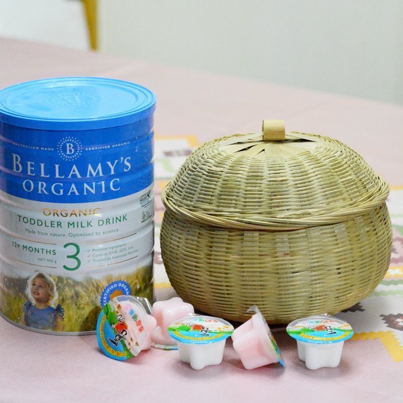竹编茶叶罐手工编织竹篮有盖子小竹篓茶罐带盖装鸡蛋竹篮子
